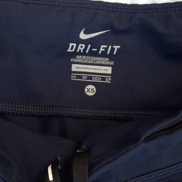 Nike Epic Lux Capri run mesh tights in Navy Sz XS - Picture 4 of 10